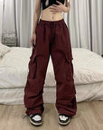 Oversize pants with multiple pockets-D131