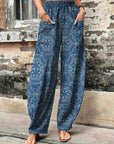 Printed casual beach pants-D859