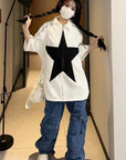 Splicing five-pointed star TEE-D669