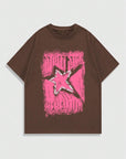 Star graffiti print TEE-D801