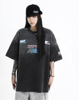 Racing style lettering print TEE-D522