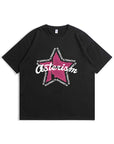 Five-pointed star print tee-D490