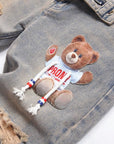Bear Print Jeans-D541 | Inspanda