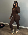 Solid color tracksuit-D591