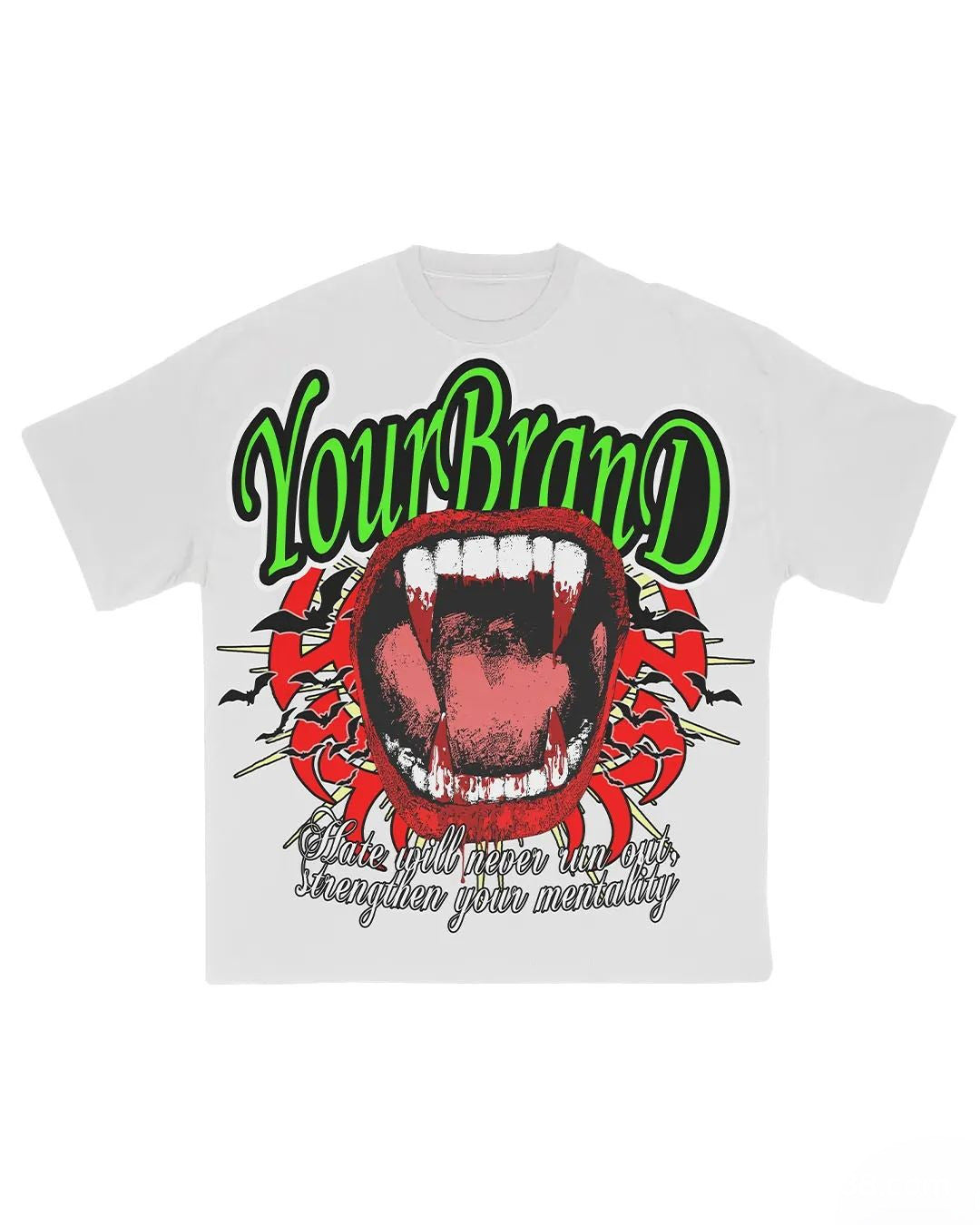 Oversized logo Tee-D606