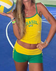 Crop top Brazilian football suit-D581 | Inspanda
