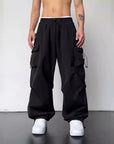Oversize pants with multiple pockets-D131