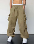 Oversize pants with multiple pockets-D131