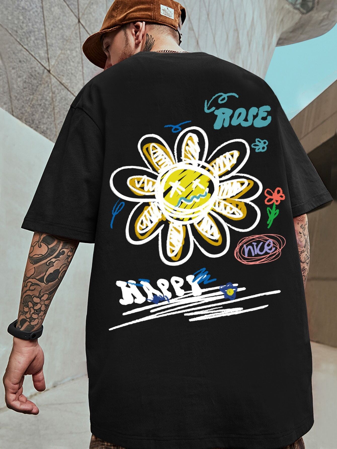 Trendy print T-shirt-D441 | Inspanda