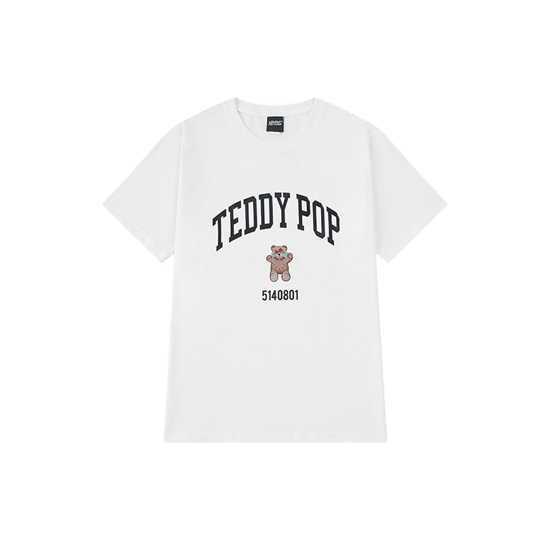 Letter print cartoon TEE-D398