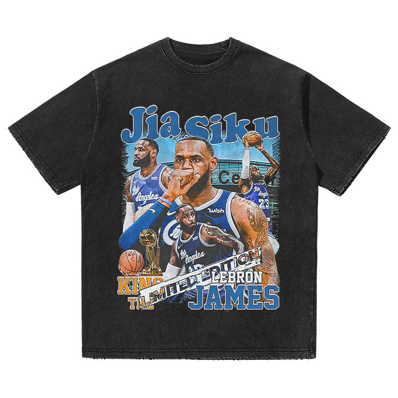 Printed retro trendy tee-D395