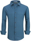 Long-sleeved plaid shirt-D204 | Inspanda