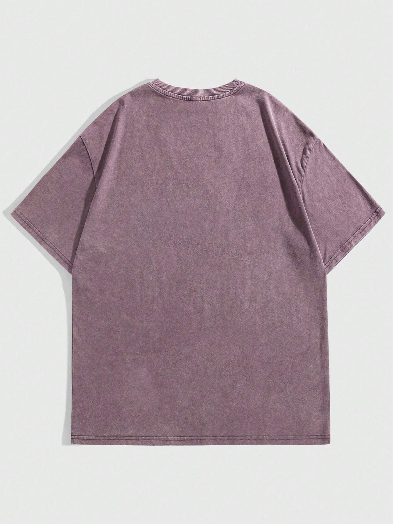 Retro letter print TEE-D373